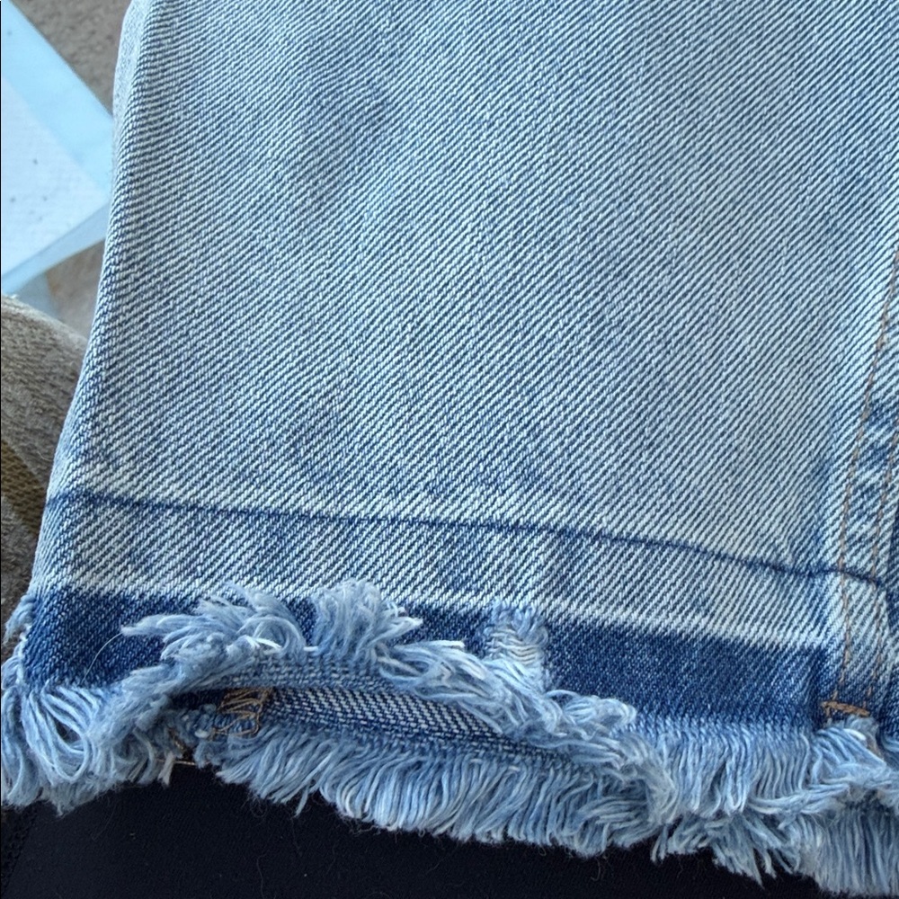 Old Navy Button-fly High Rise Sloughy Ripped Straight Crop Jeans - Picture 11 of 12